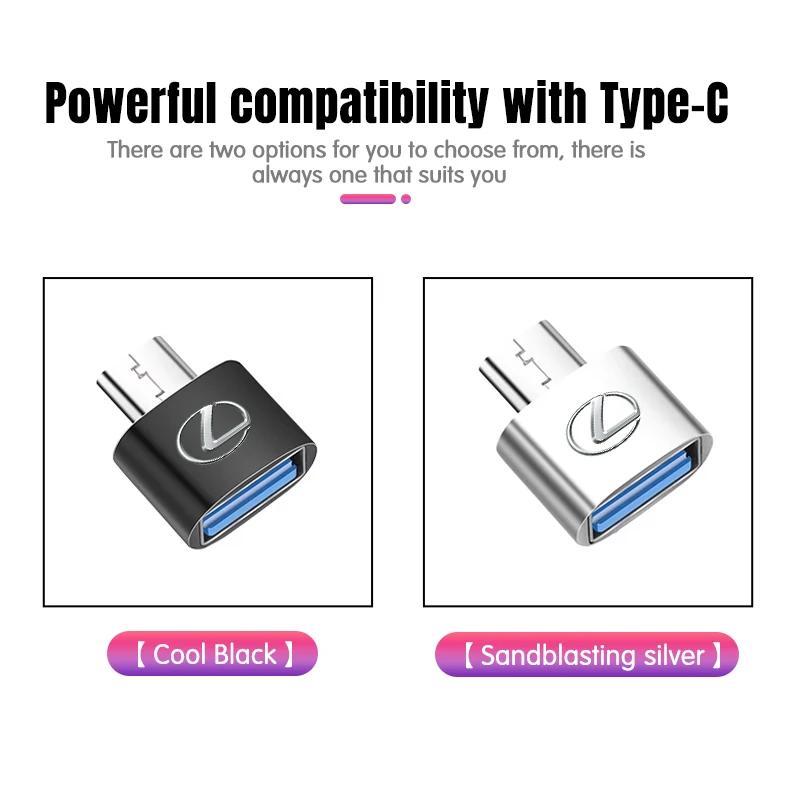Car Type-C To USB 3.0 Interface Mini Converter Charging Adapter For Lexus F SPORT ES RX NX LS UX LM LX GX LC RZ IS CT GS RC HS