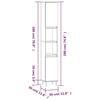 VidaXL Armoire de bain chêne fumé 30x30x190 cm bois d'ingénierie 831529