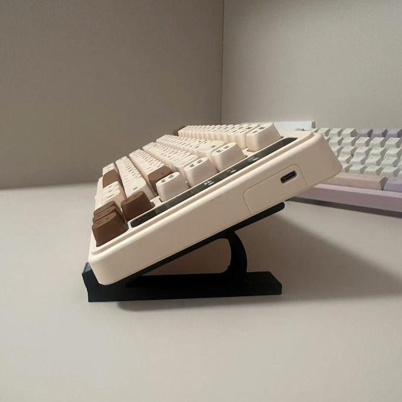 1Pair Portable Keyboard Elevated Non-Slip Universal Stand Raised Keyboard Angle Plastic Computer Keyboard Riser Monitor Holder