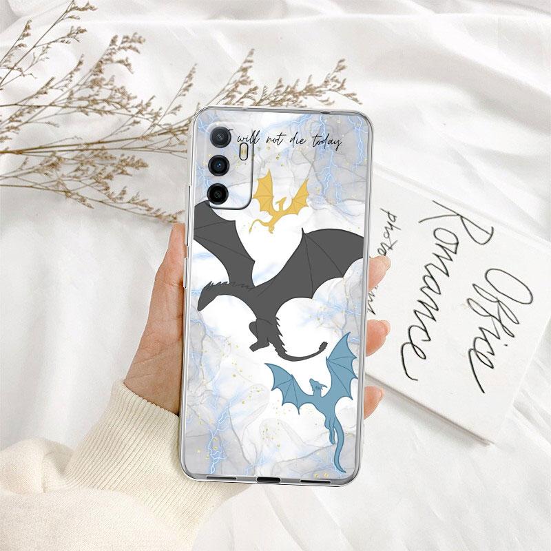 IK30 Fourth Wing Dragons Transparent Phone Case for Samsung Galaxy A04 A04S A14 A23 A34 A54 M23 M33 M52 M53