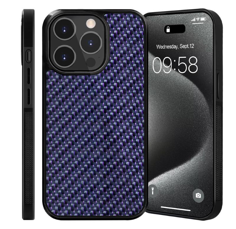 Gloss Carbon Fiber Case for iPhone 11 Pro 100% Real Carbon Fiber Phone Back Full Cover case for iPhone 16pro Max