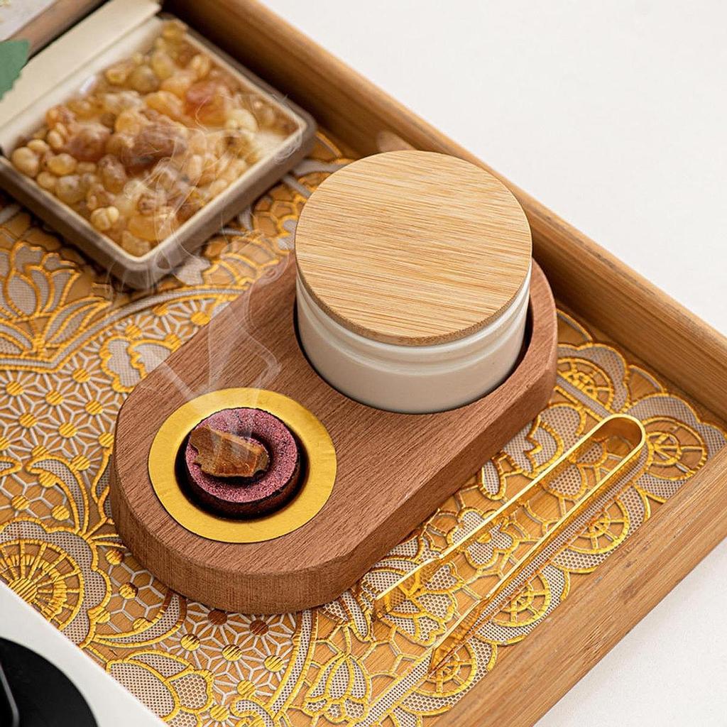 Incense Burner Set Festival Desktop Gifting Decor for Bedroom SPA Meditation