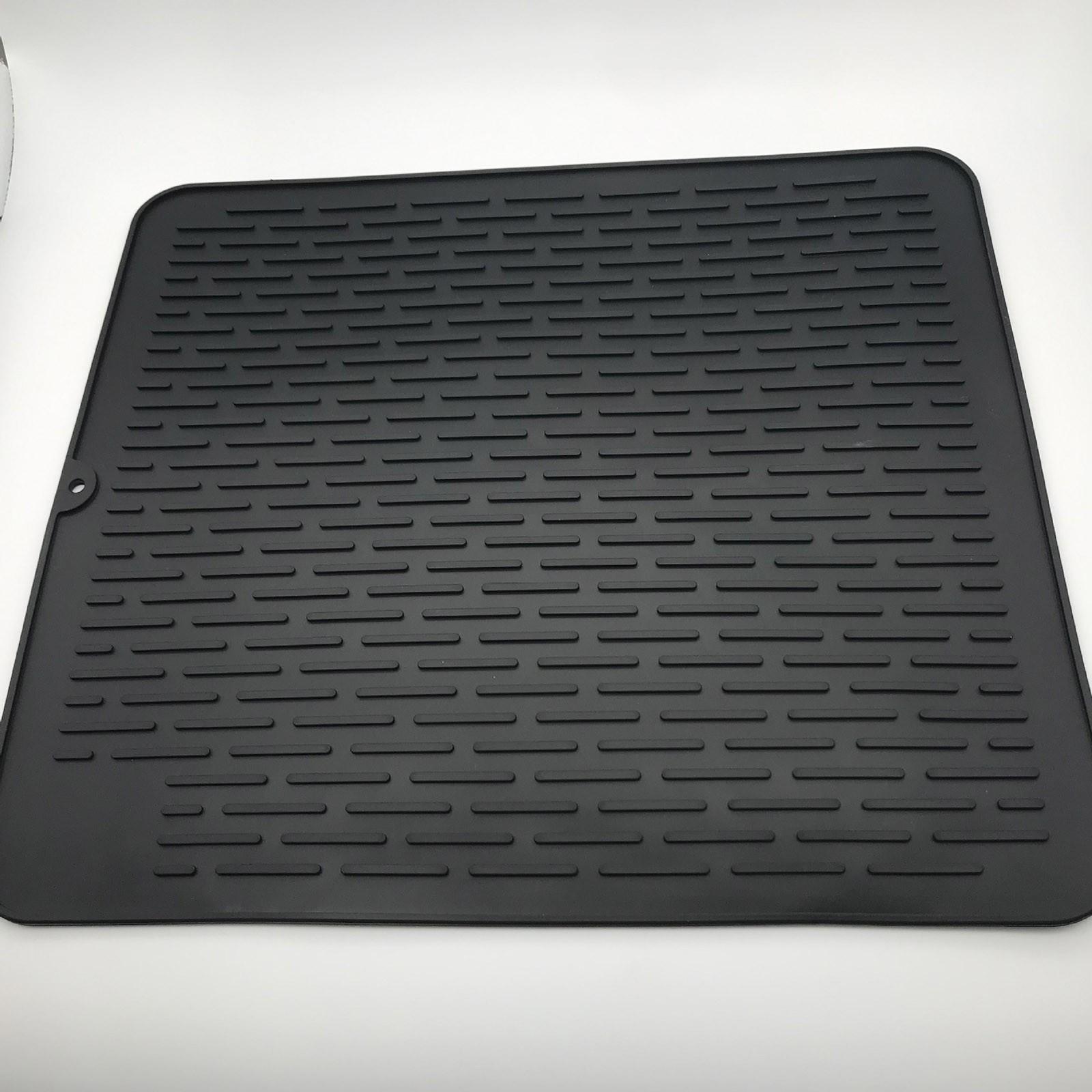 

Силиконовый коврик для сушки среднего размера для кухонной стойки, многофункциональная подставка для посуды, мыльница для ванной комнаты для раковины с губкой, нескользящие подставки One Size чёрный