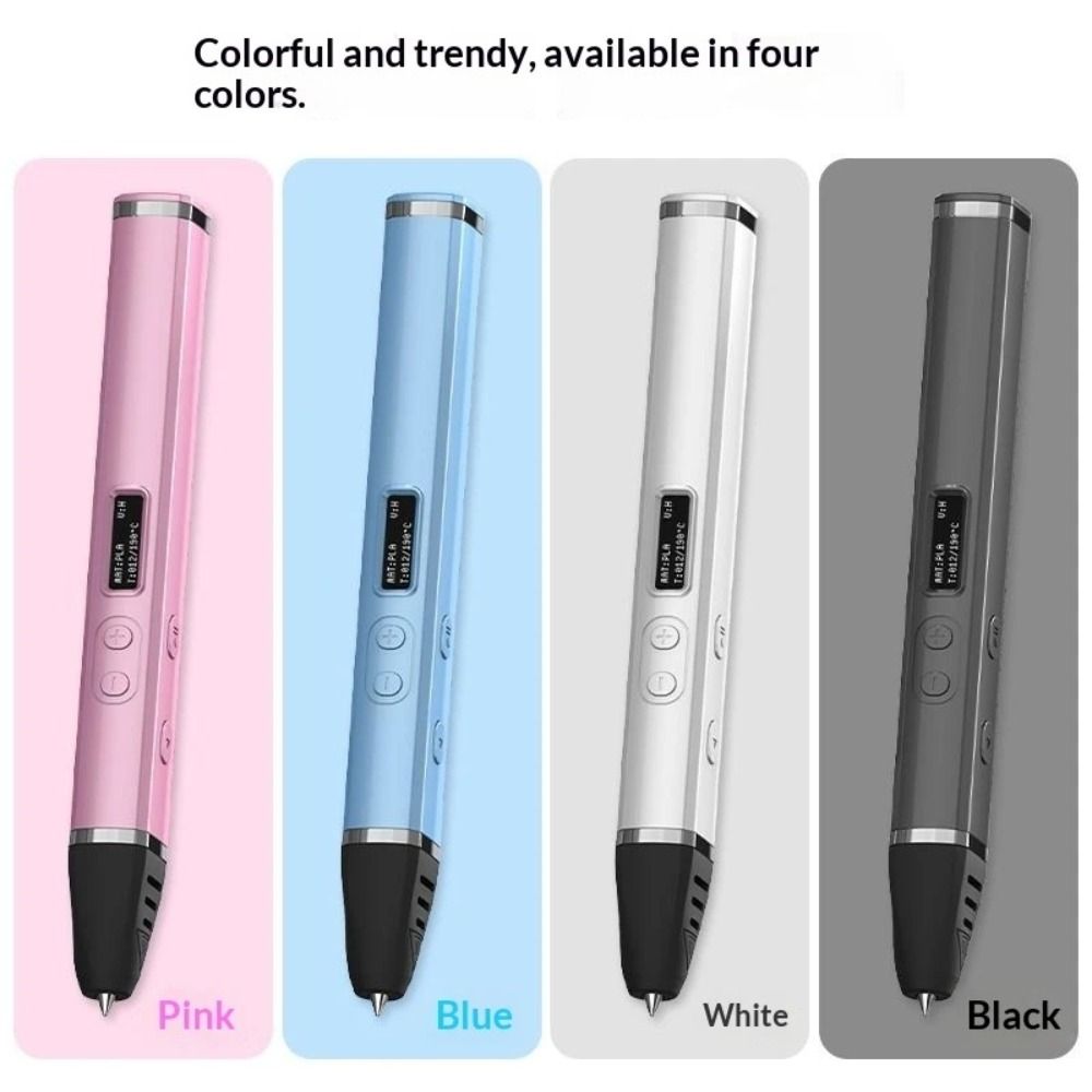 Professional OLED Display 3D Printing Pen Fast Extrusion Temperature Control Doodling Pen DIY PLA Filament Pen Gift
