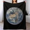 Earth  Planets Moons Solar System Education Series Set Throw Blanket All Season Soft Lightweight Blanket for Home