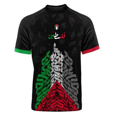 Mode Palästina Flagge Fußball T-Shirts Sommer Casual 3D Gedruckt Sporttrikot Locker Rundhals Schnelltrocknend Atmungsaktiv Herren T-Shirts