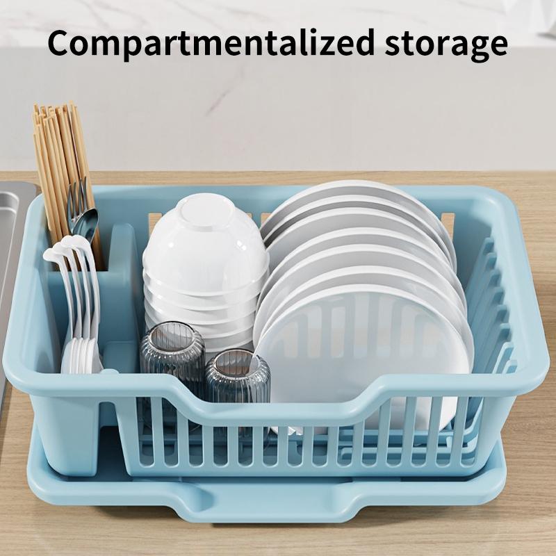 New Pull basket Kitchen cabinet 2-layer drawer Bowl Plastic Drain Basket Space Bowl Rack Home Storage Shelf