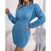 Slim White Bodycon Sweater Dress Women Elegant Knit Pullover Dresses Women Casual Long Sleeve Knitted Dress 23220