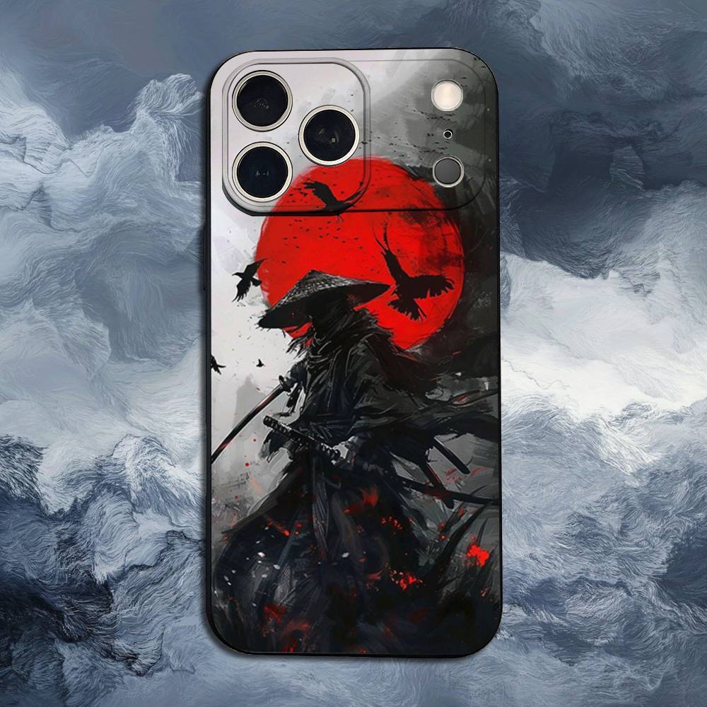 B-Bushido S-Samurai For iPhone 13,16,11,14,17,12,15,Plus,Pro Max,XS,X,XR,SE,Mini,8,7,Phone Case Soft Silicone Black