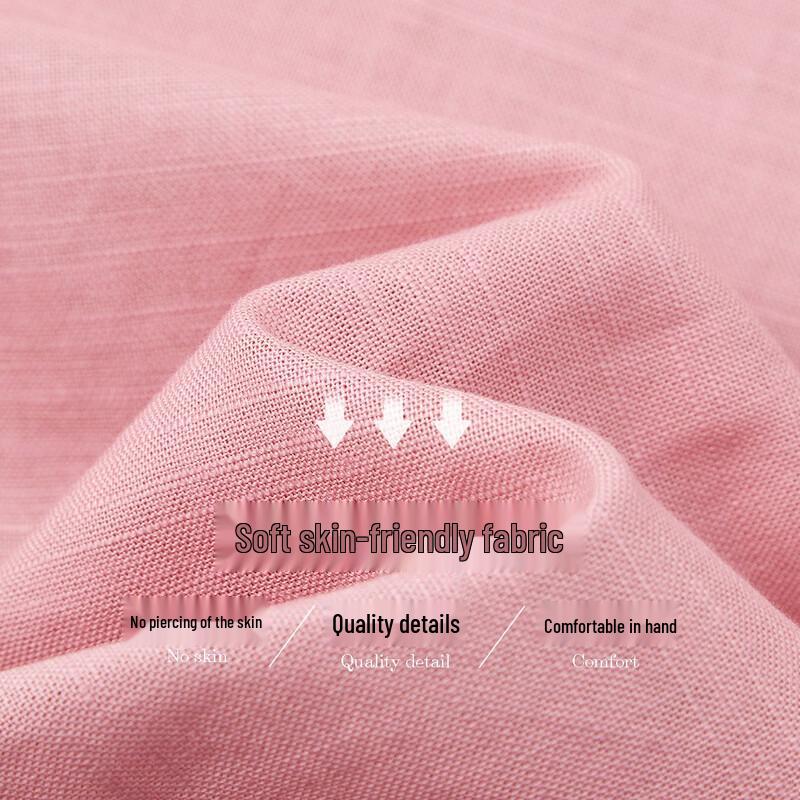 Demana Damen Leinenmischung Bluse mit Puffärmeln