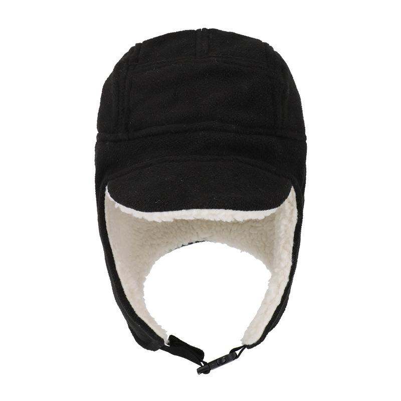 Winterwarme winddichte Mützen für Männer und Frauen, Outdoor-Kälteschutz für das Gesicht, Ohrenschutz, verdickte Lammwolle, kältefeste Mütze mit weichem Schirm