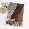 Elegant Temperament Scarf for Women Fashionable Commuter Imitation Cashmere Scarf Plaid Warm Shawl Neck Protector Cold Protection Scarf