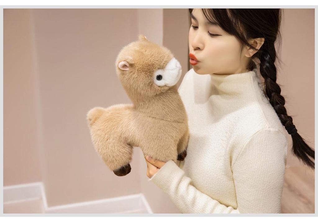 Adorable Realistic Alpaca Plush Sheep Zodiac Doll