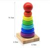 Seven-Layer Wooden Rainbow Stacking Tower - Early Education Toy for Infants