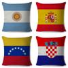 50 Style National Flag Cushion Cover for Sofa Home Children Room Decor Geometric Print Pillowcase Polyester Pillow Case 45x45cm