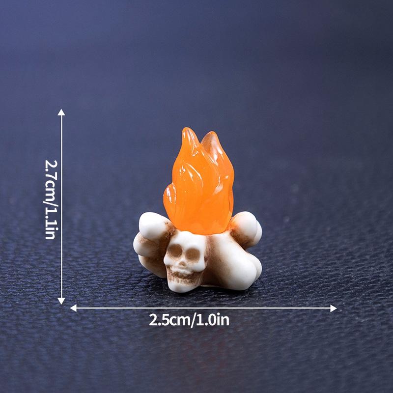 Halloween Decorations Skull Bat Mini Figurines Ornament Desktop Landscape Figurine Decoration