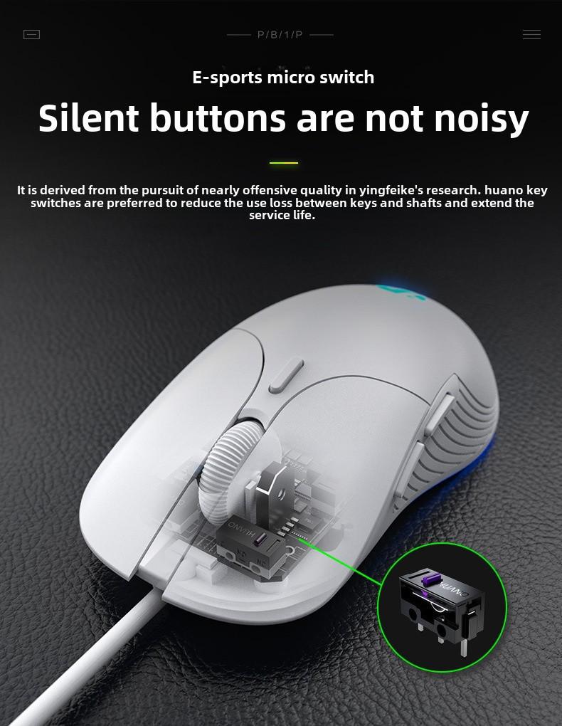 6-Button Macro Gaming Mouse with 4800DPI, Adjustable Speed, and LED Lighting - Model P-B1