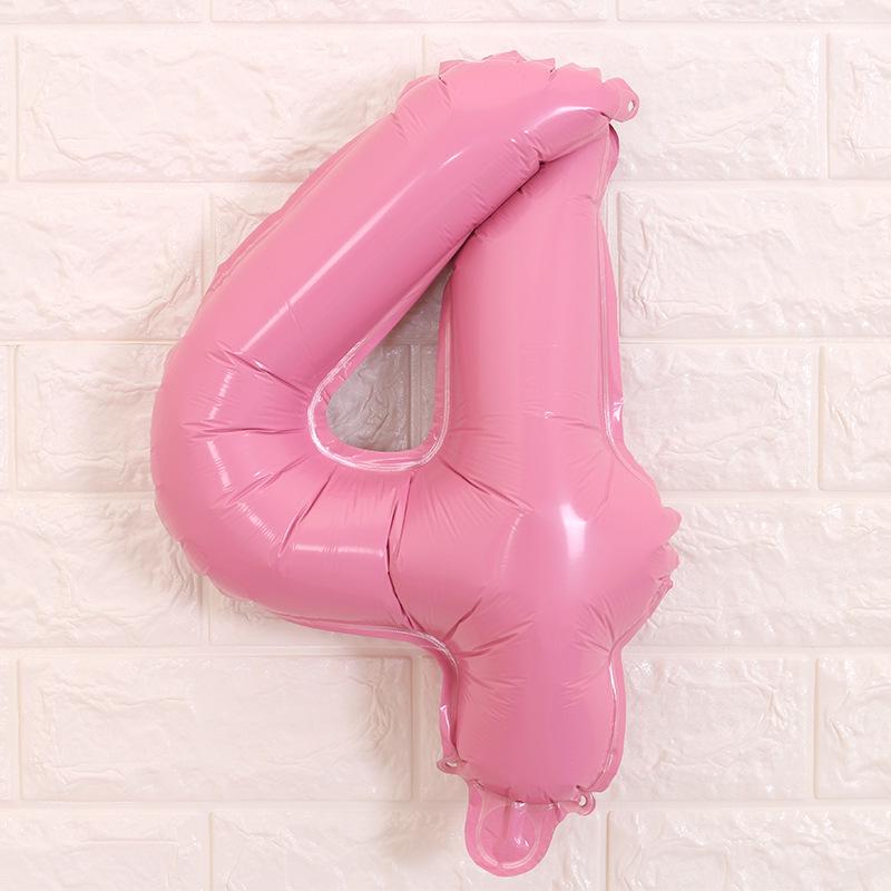 16-Inch Slim Candy Color Blue Pink Number Balloons for Birthday or Wedding Decoration