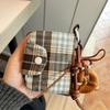 Korean Style Mini Cash Wallet Canvas Cloth Envelope Wallets Simple Retro Plaid Coin Purse  Outdoor