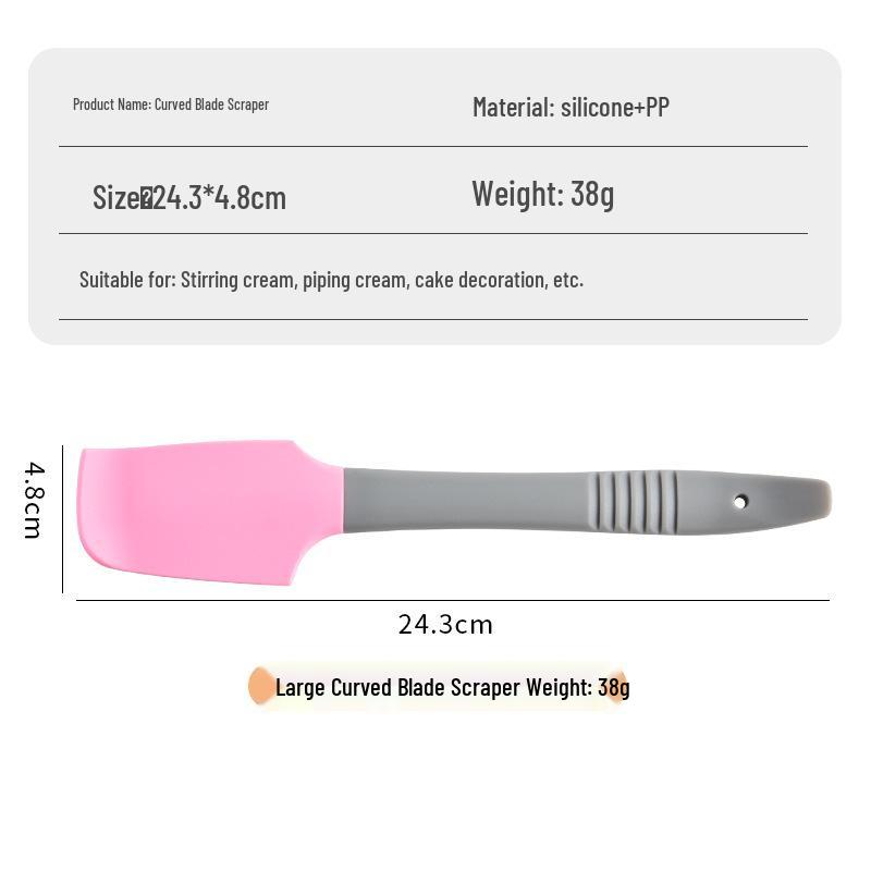 Two-Piece High-Temperature Silicone Spatula Set for Baking and Mixing