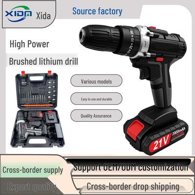High-Quality Cordless Lithium-Ion Impact Hand Drill with Three-Function Switch