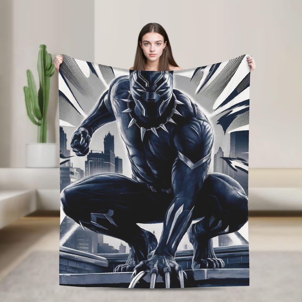 Black Panther  Blanket Quality Soft  Throw Blanket Spring Decorative Outdoor Funny Bedspread