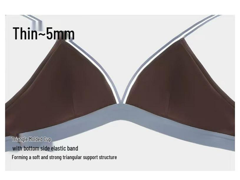 Französischer Triangel-Cup Damen-BH-Set - Schlankmachender Effekt, Tiefer Ausschnitt, Sexy, Schöner Rücken, Herbst Dünner Stil