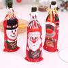 Christmas Wine Bottle Covers Santa Claus Snowman Elk Printed Champagne Bottle Ornaments Bags Xmas Gifts for New Year Table Decor