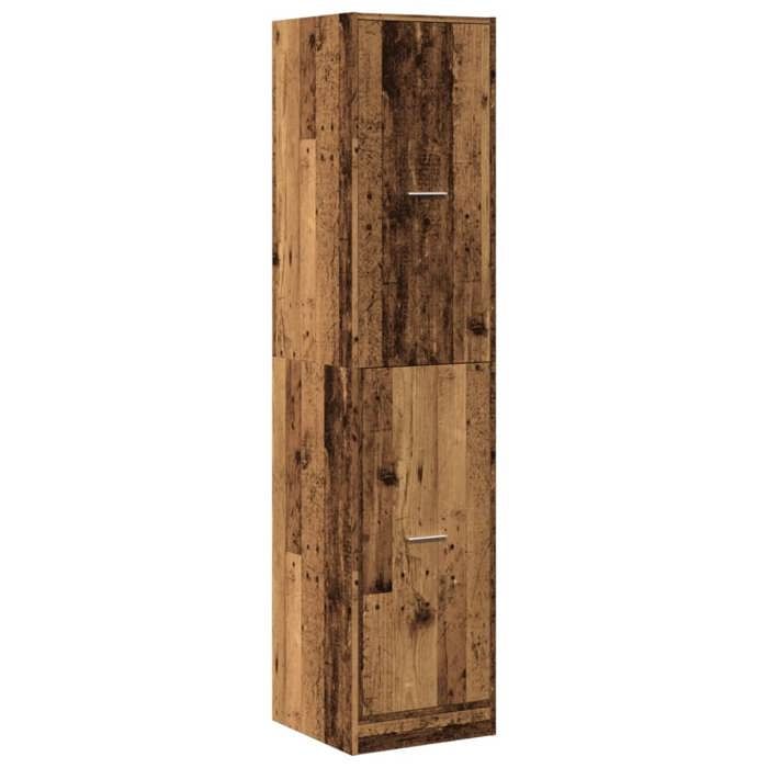 VidaXL Armoire d'apothicaire vieux bois 40x41x174,5 cm bois ingénierie, coffre d'apothicaire, meuble d'apothicaire, coffre à 3309652