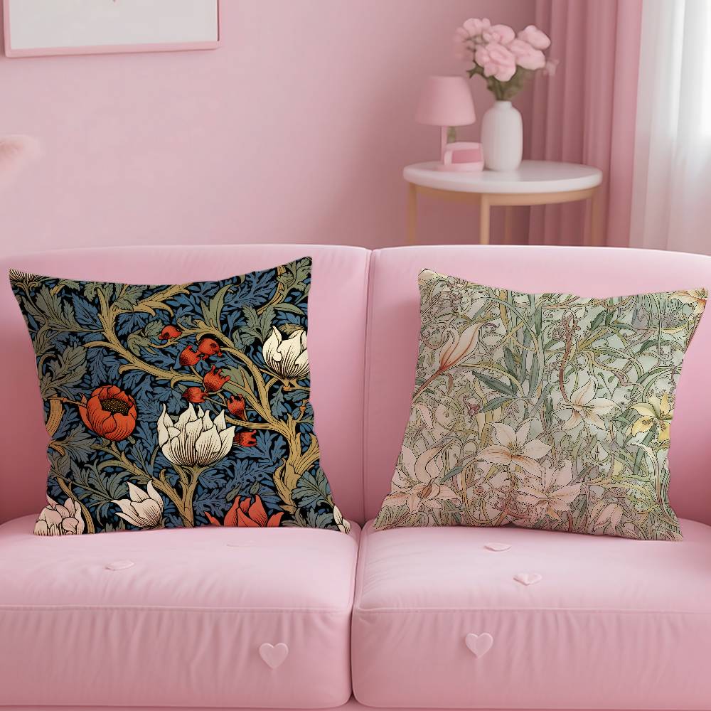 William Morris Floral Pillow Case Pattern Printing Pillowcase Living Room Sofa Cushion Cover Bedroom Room Decor
