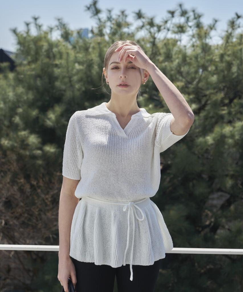 Eima V-Neck Summer Knit_3Color