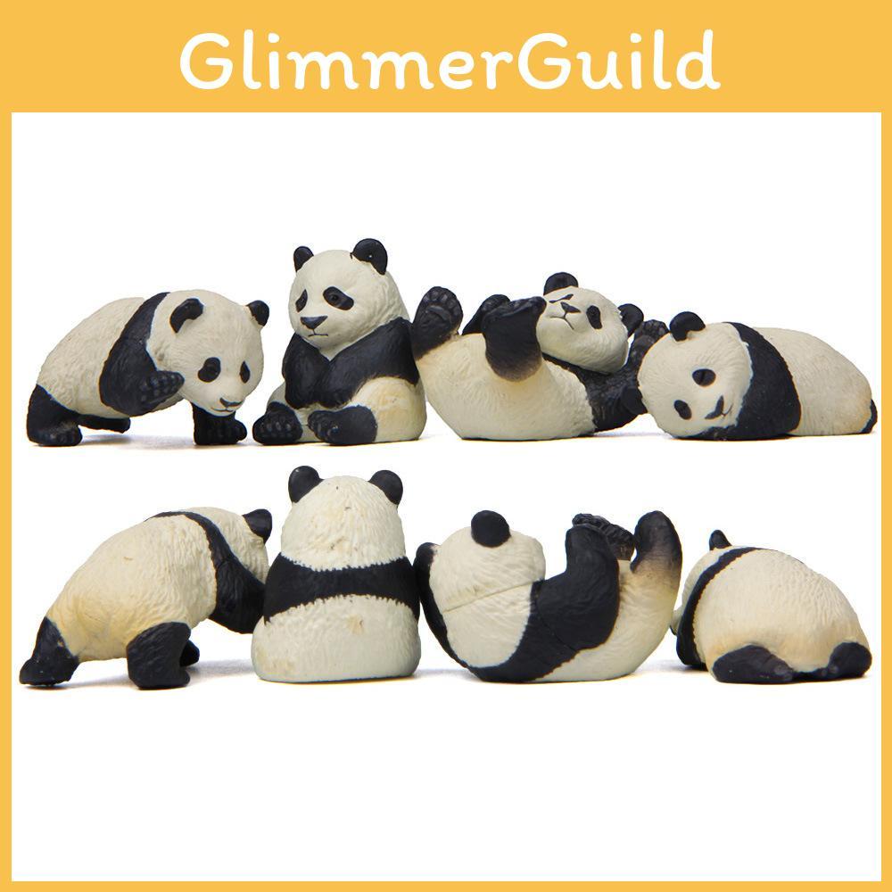 Cute Panda Shape Diy Pvc Miniature Succulent Garden Ornament Set For Home Decor
