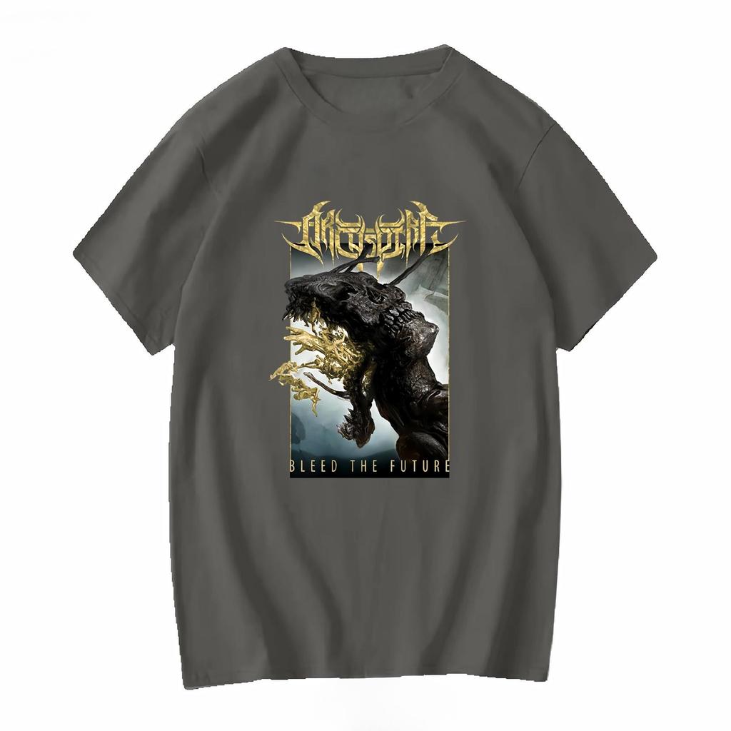 Archspire T-Shirt Bleichfleck Siehe Bilder Lang- oder Kurzarm Vintage Gewaschen Weich Bequem Unisex Streetwear