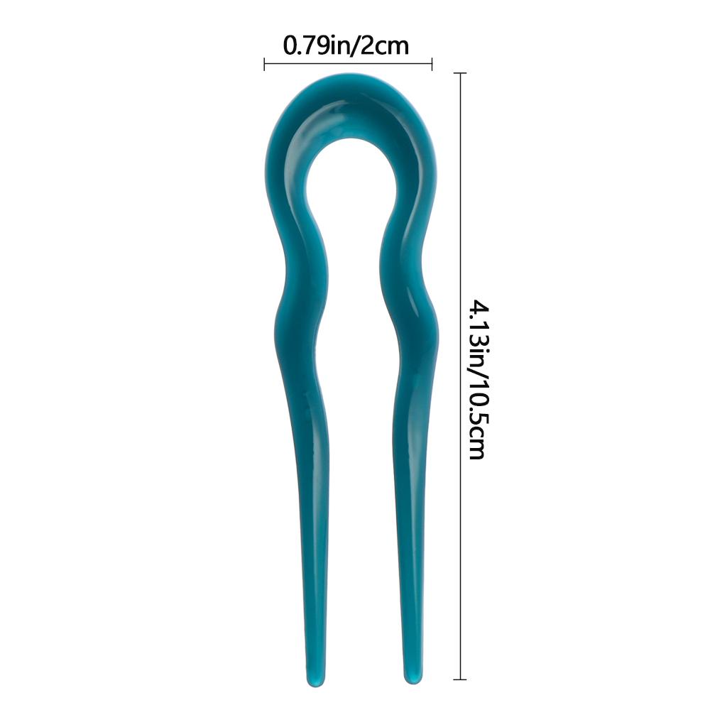 Retro Style U Shaped Hairpin Curved Hair Stick Shell Hair Pin Metal Hair Pin Fork Sticks Pins Women Girls Gift Hair Styling Tool