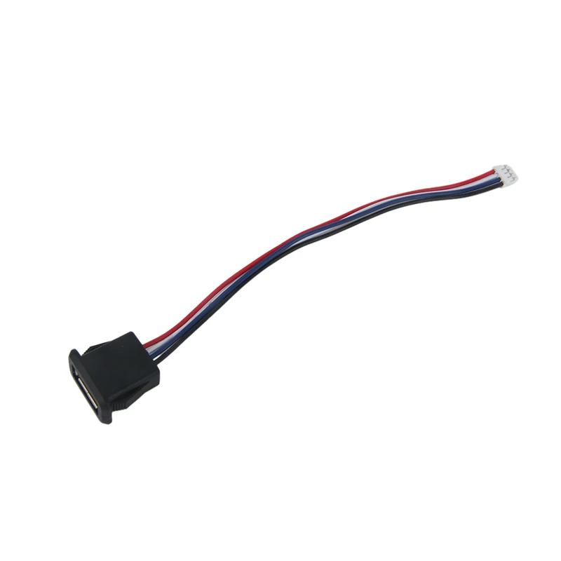 1-10 stk 2-pinners 4-pinners USB 2.0 hunn strømkontakt 2P 4P USB 2.0 ladeportkontakt datagrensesnitt med kabel USB-lader sokkel