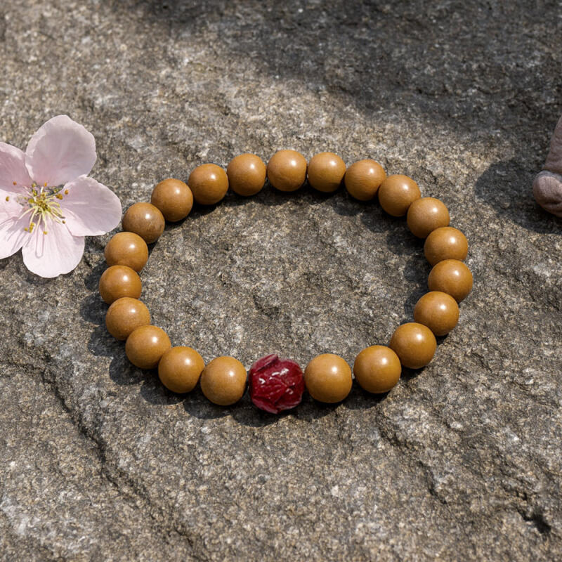 

Yeonhwado A1 Peach Tree Hardened Injection Rosary Bracelet 8mm Unisex A1 Peach Tree Mirror Injection Bead Bracelet 8mm