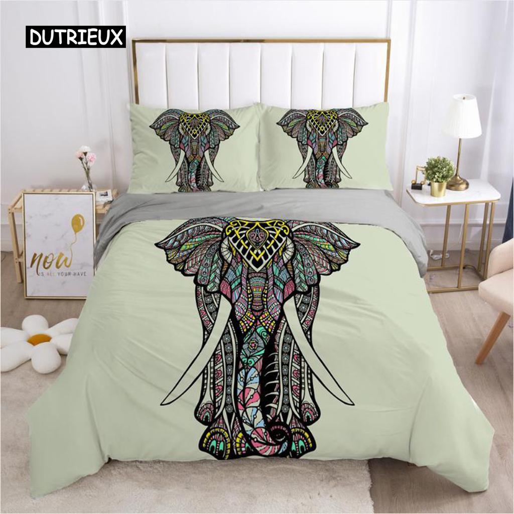 Bohemian Duvet Cover Set Bohemian Hippie Mandala Eyes Pattern Twin Bedding Set for Adults King Size Soft Polyester Quilt Cover