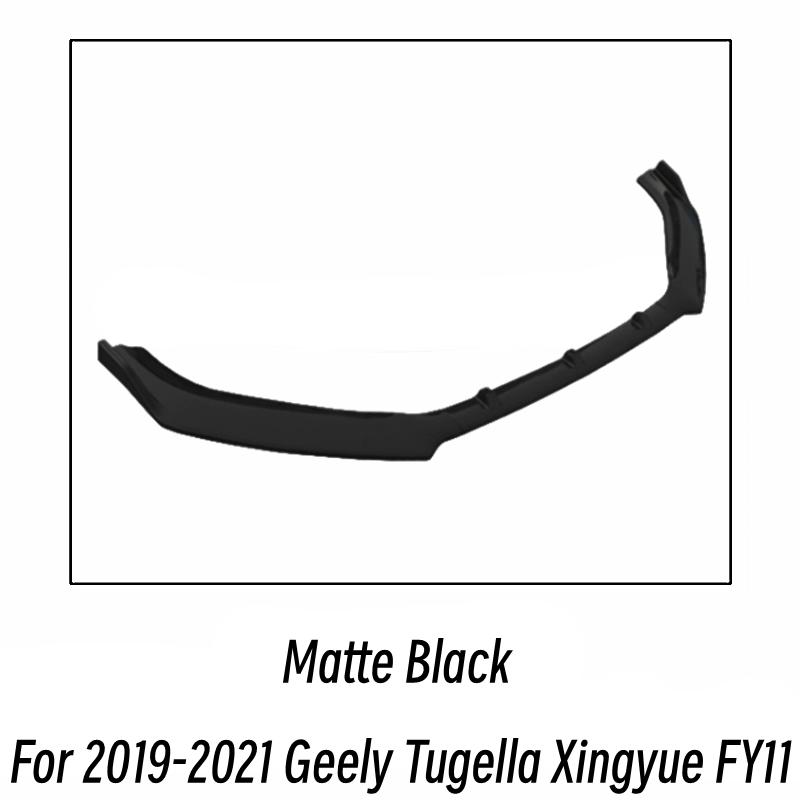 For Geely Tugella Xingyue FY11 2019 2020 2021 Front Bumper Lip Splitter Spoiler Diffuser Guard Car Exterior Tuning Accessories матовый черный