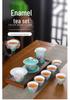Women's High-End Enamel Color Jingdezhen Ceramic Gongfu Tea Cup in Dehua White Porcelain