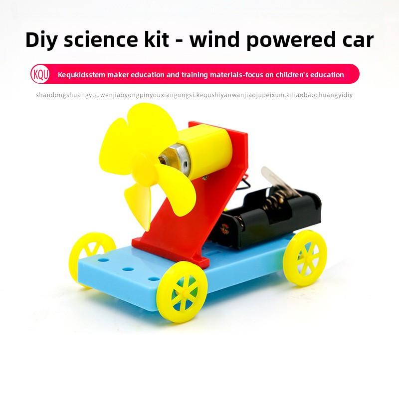 Self Made Wind Powered Car Model Assembly Material Set Children Educational Toysfor Educational Play