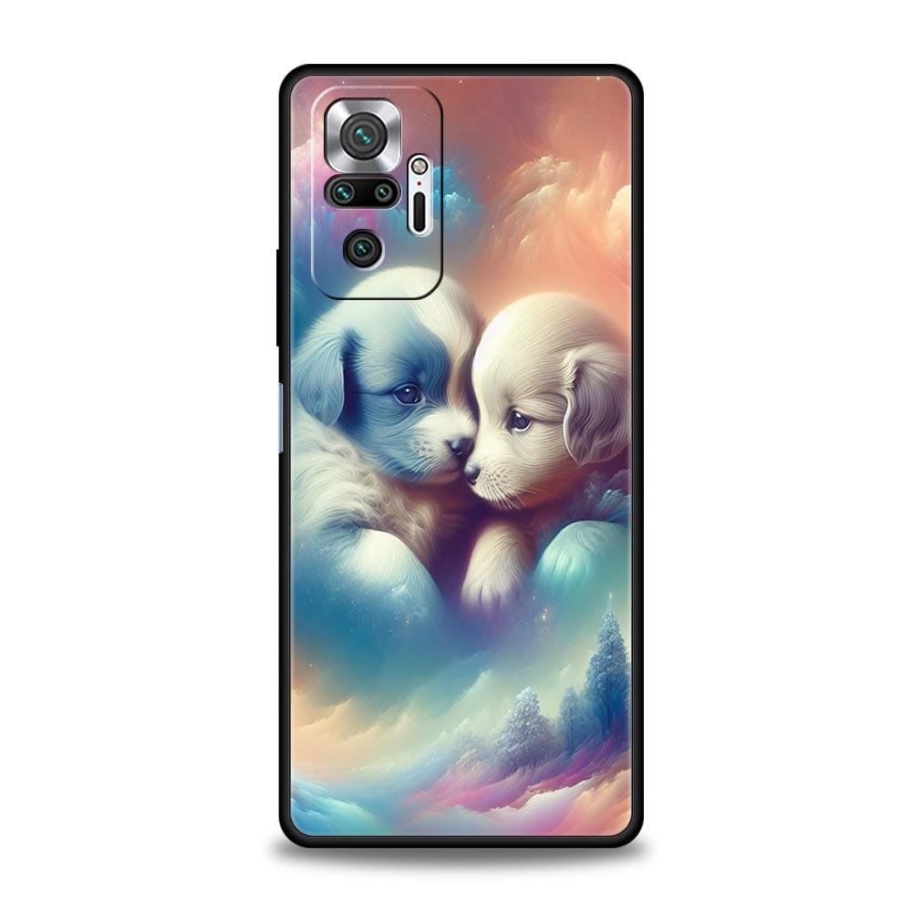 Cute Little Dog Phone Case Cover for Redmi 14C 10C Note 15 14 13 12 10 11 K40 Pro Plus 5G Soft TPU Shockproof Shell Fundas Capas