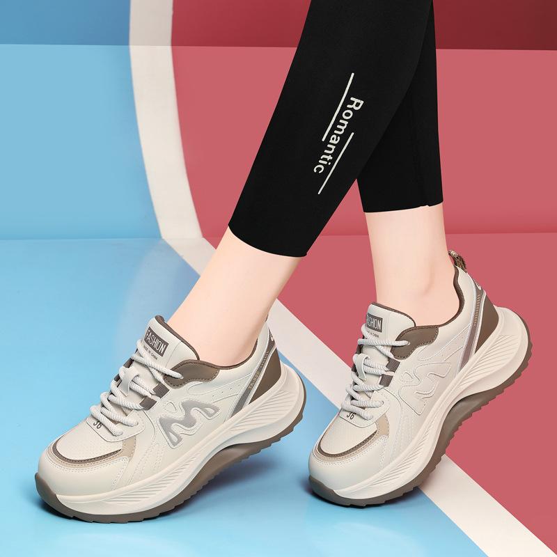 Zeigt Füße kleine Papa-Schuhe Damen Vier Jahreszeiten Neue dicke Sohle Stoßdämpfende Laufschuhe Leichte und vielseitige Sport- und Freizeitschuhe