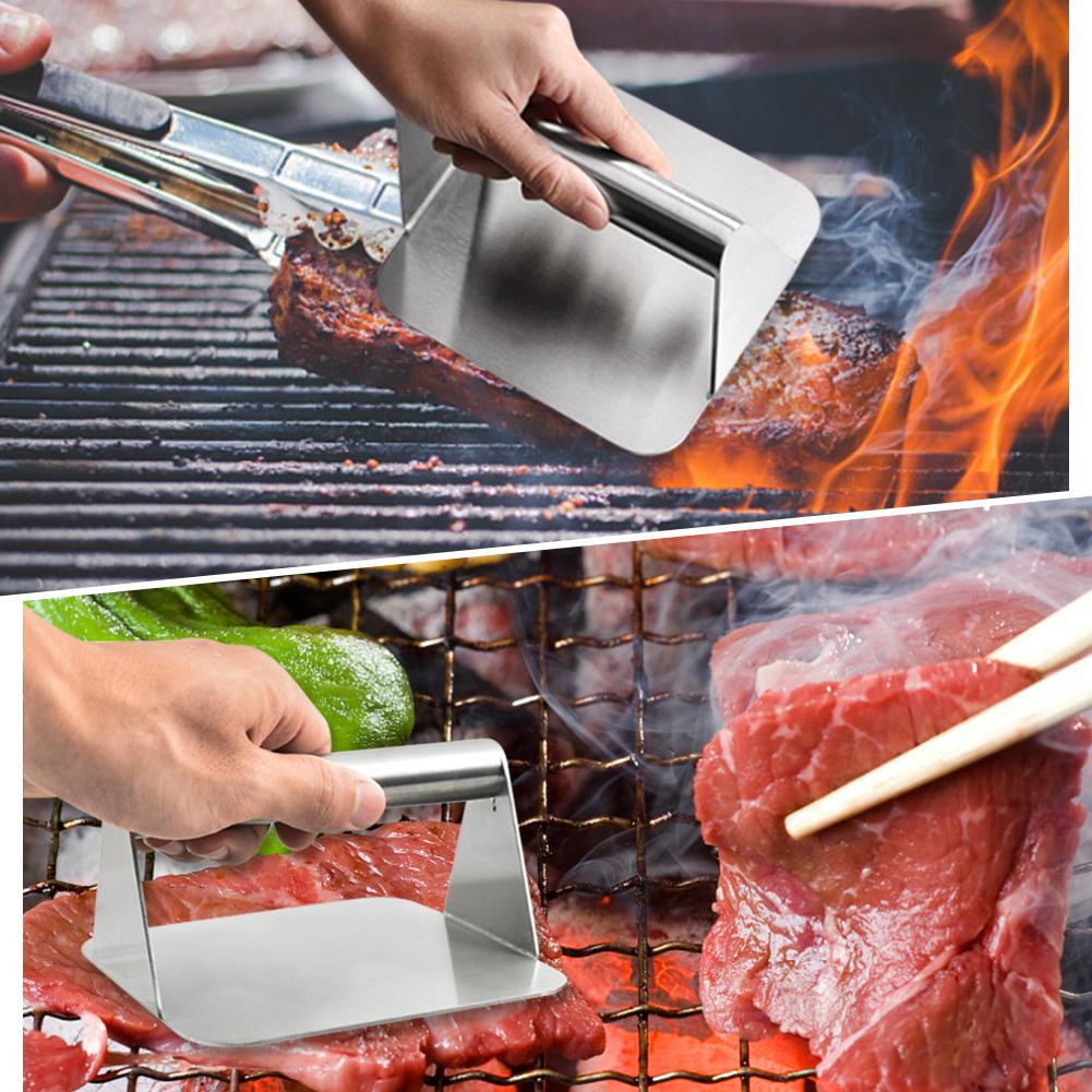 Stainless Steel Smash Burger Press Grill Accessories For Flat Top Grill Hamburger Press And Squeeze Grease Easy To Clean Kitchen