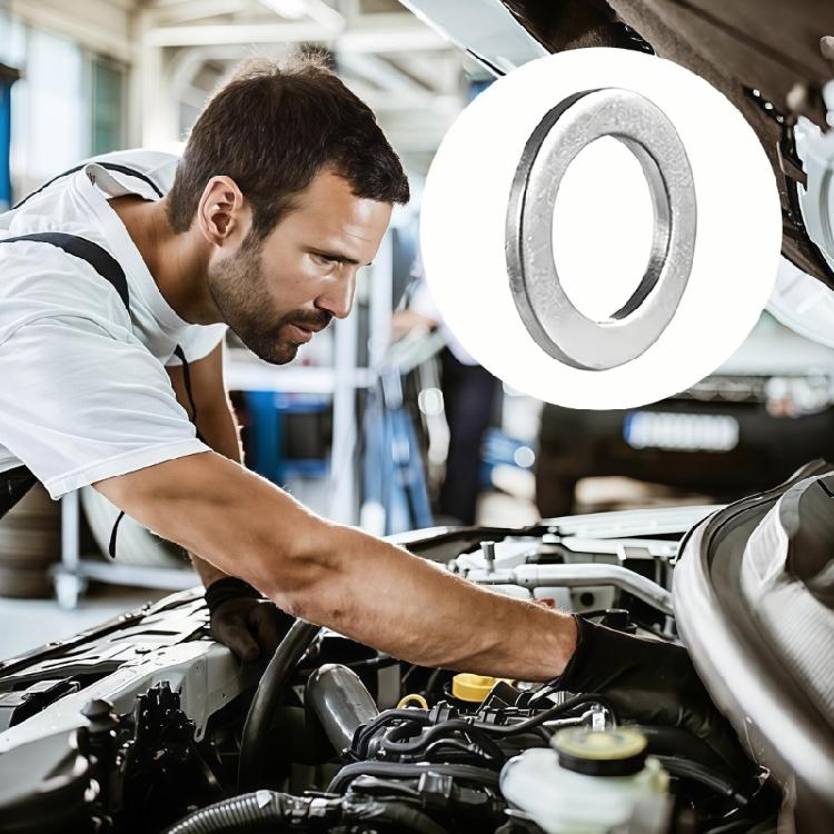 10Pcs Strong Zinc Alloy Oil Drain Gasket Oil Pan Plug Washer 90430-18008 Replacements Compatible Automotive Cars