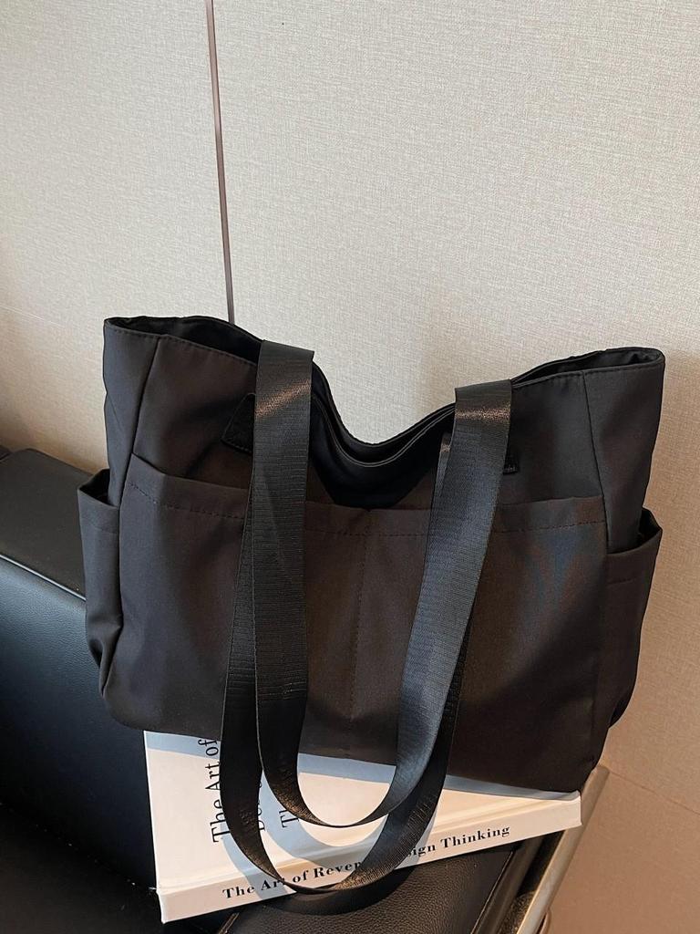 Women's Minimalist Commuter Canvas Tote: Lightweight, Versatile, Large-Capacity Shoulder Bag