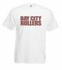 Dospělí Bay City Rollers Kostkované Skotské 70. léta Pop Rocková Kapela Unisex Bílé 100% Bavlna Tričko Pánská Trička Horní Díl
