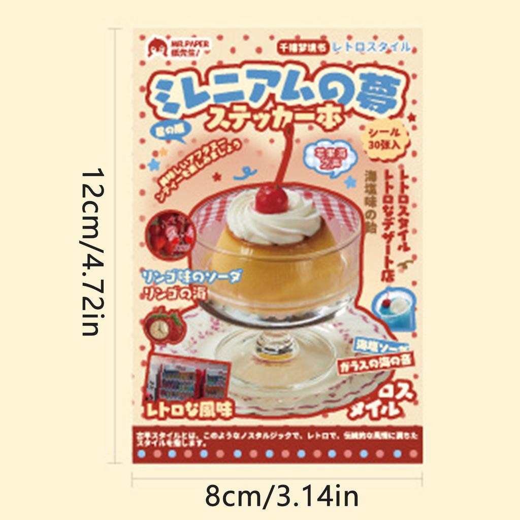 Food Dessert Cake Stickers Book Funny Trendy DIY Craft Decorative Sticker for Scrapbook Journal Album Phone Case Decor