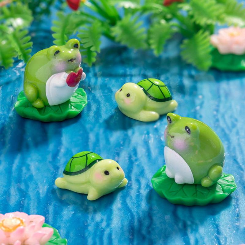 1Pcs Cartoon Cute Little Turtle Mini Doll Micro Landscape Ornament Dollhouse Home Garden Craft Decoration Diy Garden Accessories