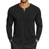 Men's Casual Solid-Color Oversized  Long-Sleeve Top