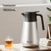 FEENIK316 Stainless Steel Large Capacity Insulated Hot Water Kettle with Simple Press Dispense for Home Use